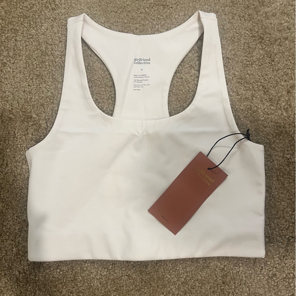 Girlfriend Collective - Ivory Paloma Racerback Bra - Medium